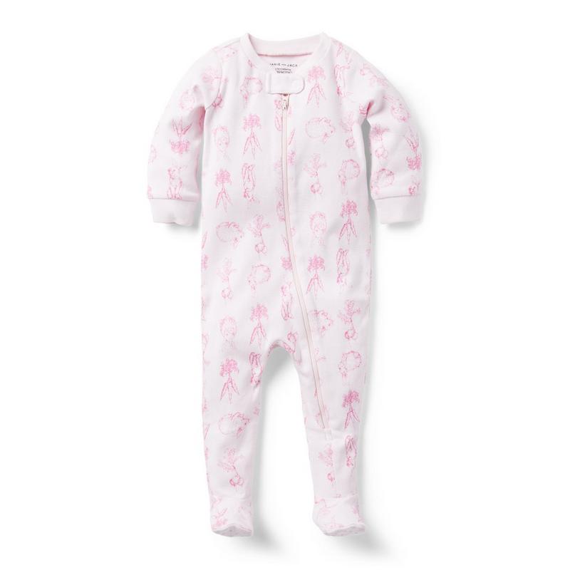 Baby Good Night Footed Pajama in Bunny Toile - Janie And Jack
